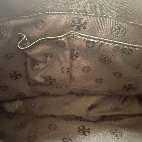 Tory Burch Black Woven Gold Hardware Tote - Picture 14 of 14